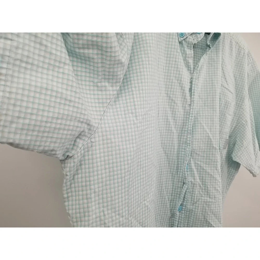 Columbia Mens Short Sleeve Button Up Plaid XL Shirt - Picture 5 of 7